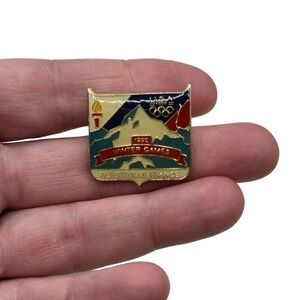 USA 1992 Winter Games Albertville France Olympics Pin-back Pin